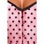 Pink Ladies Sexy Satin Halter Bustier Women Waist Trainer Dot Corset Steampunk Style W580872A