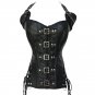 Black Sexy Women Bustier Cincher Corselet  Overbust Corset Waist Trainer Steampunk Style W580901A