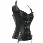 Black Sexy Women Bustier Cincher Corselet  Overbust Corset Waist Trainer Steampunk Style W580901A