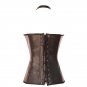Brown Sexy Women Bustier Cincher Corselet Overbust Corset Waist Trainer Steampunk Style W580901B
