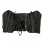 Women Black Lace Up Steampunk Corset Sexy Bustier Corset Zipper Overbust Slim Strapless W580881A