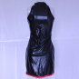 Sexy Black Vinyl Wet look Sleeveless Cut Out Faux Leather Women Party Nightwear Mini Dress W201135