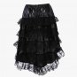 Women Skirts Hot Sale High Quality Steampunk Ladies Black Zipper Knee-Length Lace Ball Gown W46145