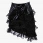 Women Skirts Hot Sale High Quality Steampunk Ladies Black Zipper Knee-Length Lace Ball Gown W46145