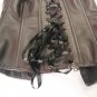 Ladies Steampunk Black Faux Leather Overbust Waist Trainer Straps Bodyshaper Corselet W46223