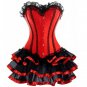 Overbust Corset Bustier Lace Evening Women Corset Dress Red Waist Cincher Corset Shapewear W58036