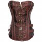 Steampunk Waist Control Corset Steel Bone Overbust Bustier Gothic Bustier Slim Corselet W58916