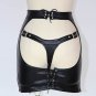 Sexy PVC Lady's Open Hip Faux Leather Short Bondage Skirt Costumes Lingerie W377988