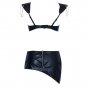 Sexy Lingerie set High Quality Suit Night Fashion Black Rivet Bra Skirt Sexy Underwear W841112