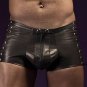Faux Leather Mens Boxers Shorts Transparent Underwear Lingerie Pants Sexy Wetlook Boxer W850530