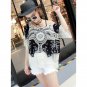 Blouse Women's Spring Crochet Lace Tops Blouse 2017 Boho Hollow Beach Cover Up Shirts Beach WT32952A