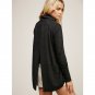 Women Spring Autumn Sexy High Neck Blouse Top Vintage Back Split Long Sleeve Loose Blusas WT33085B