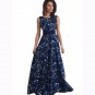 Sexy Backless Sleeveless Women Deep V-neck Floral Print Long Party Maxi Women's Dress WT32683