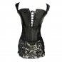 Sexy Lingerie Women Faux Leather Lace Burlesque Steampunk Corset Gothic Vinyl Bustier Corset W5504A