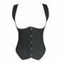 Sexy Steampunk Corset Gray Underbust Waist Corset Straps Bodyshaper Tanks Underwear W49840