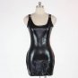 Sequin Black Club Mini Dress Fashion Cheap Halter Faux Leather Summer Ladies Sexy Clubwear W1112