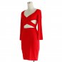 Long Sleeve Elastic Cotton Warm Party Dresses Sexy Midi Pencil Club Bodycon Bandage Dress W860305A