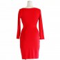 Long Sleeve Elastic Cotton Warm Party Dresses Sexy Midi Pencil Club Bodycon Bandage Dress W860305A