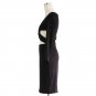 Long Sleeve Elastic Cotton Warm Party Dresses Sexy Midi Pencil Club Bodycon Bandage Dress W860305B