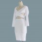 Long Sleeve Elastic Cotton Warm Party Dresses Sexy Midi Pencil Club Bodycon Bandage Dress W860305E