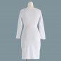 Long Sleeve Elastic Cotton Warm Party Dresses Sexy Midi Pencil Club Bodycon Bandage Dress W860305E