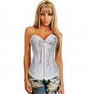 Women Sexy Satin Corset Brocade Floral Bustier Top Shapewear Slimming Waist Cincher Corsets W161613