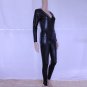 Faux Leather PVC Catsuit Sexy Vinyl Faux Leather Jumpsuit vinyl rompers women Jumpsuit Costume W7834
