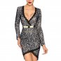 New Top Fashion Women Dress Long Sleeve Eyelash Lace Sexy Work Office Robe Bodycon Dresses W850408