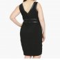 New Elegant Black Women's Work Wear XXL Sexy Straight V-Neck Night Club Party Dress Vestidos W846043