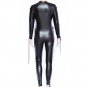 Women Full Sexy Black Jumpsuits Leather Casual Catsuit Solid Spring Autumn Jumpsuits W207940