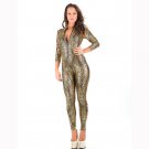 Jumpsuit For Women Vinyl Leather Jumpsuit Sexy Leather Bodysuit W207980B