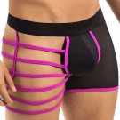 Sexy Man Boxer Shorts Lingerie Gay Panties Net Yarn Night Exotic Sleepwear Underwear W860833B