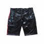Erotic Men Zipper Open Lingerie Sexy Black Faux Leather PU Shorts Underwear Underpants W88057