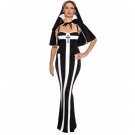 Sexy Women Crazy Arabia Nun Halloween Cosplay Costumes Black Erotic Deluxe Nun Costume W205029