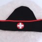 Women Sexy Nurse Uniform Black Short Sleeve Dress Costume with Headwear Adult Halloween W518654