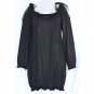 Plus Size Women Loose Black Dress Off Shoulder Fashion Sexy Summer New Hot Long Sleeve Dress W263815