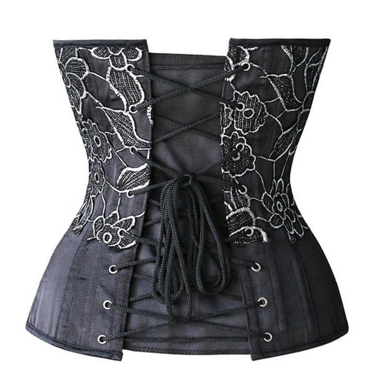 Classic Floral Brocade Embroidery Corsets Overbust Sexy Steampunk ...