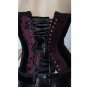 Burgundy Vintage Stempunk Bustier Lace Boned Waist Cincher Overbust Body Shaper Gothic Corset W31116