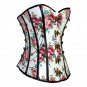 Steampunk Floral Printed Overbust Top With Chinas Gothic Women White Vintage Corsets Bustiers W31207