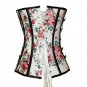 Steampunk Floral Printed Overbust Top With Chinas Gothic Women White Vintage Corsets Bustiers W31207