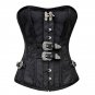 Sexy Gothic Black Vintage Steel Bone Steampunk Leather Waist Cincher With Thong Corset W31212B