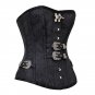 Sexy Gothic Black Vintage Steel Bone Steampunk Leather Waist Cincher With Thong Corset W31212B