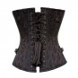 Sexy Gothic Brown Vintage Steel Bone Steampunk Leather Waist Cincher With Thong Corset W31212C