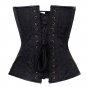 Sexy Gothic Brown Vintage Steel Bone Steampunk Leather Waist Cincher With Thong Corset W31240