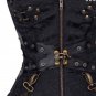 Sexy Gothic Brown Vintage Steel Bone Steampunk Leather Waist Cincher With Thong Corset W31240