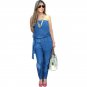 Loose Pants Solid Strapless Elastic Peplum Catsuit Fashion Women Jumpsuit Casual Party Wear WT76061
