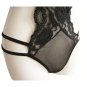Women Sexy Lace Features Plunging Eyelash and Snaps Crotch Teddy Lingerie W5337