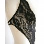 Women Sexy Lace Features Plunging Eyelash and Snaps Crotch Teddy Lingerie W5337