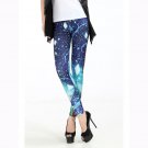 Fashion Blue Galaxy Printed Leggings Women Yoga Pants WL8336