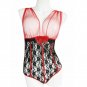 sexy women lace see through nude nighty wear babydoll with bow W24003